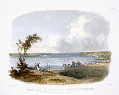 Entry to the Bay of New York taken from Staten Island, plate 33 from Volume 1 of 